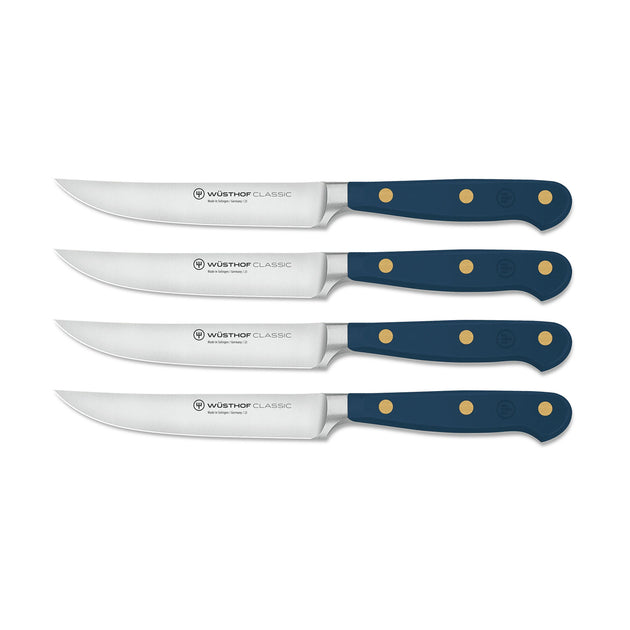 Wusthof Classic 4 Piece Steak Knife Set Blue 2