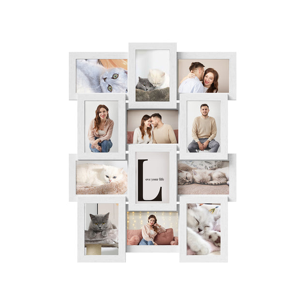 Hivvago Set mit 12 Collage-Bilderrahmen Weiß 2