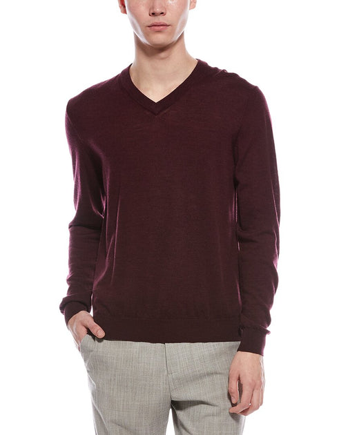 Bruno Magli V-Neck Sweater Red Size XXL 2
