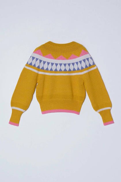 Atelier Delphine Bella Strickpullover Gelb Large 4