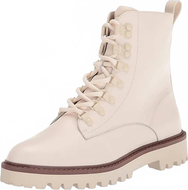 Sanctuary Mode Lace-Up Combat Boots White US 7.5 3