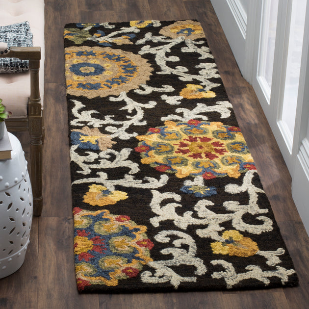 Safavieh Blossom BLM401 Area Rug Charcoal/Multi 3