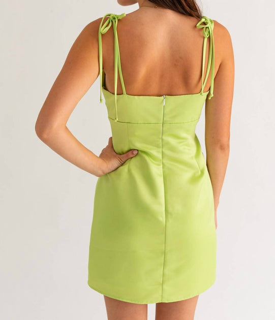 LE LIS Robe Mini Solana Vert XS 4