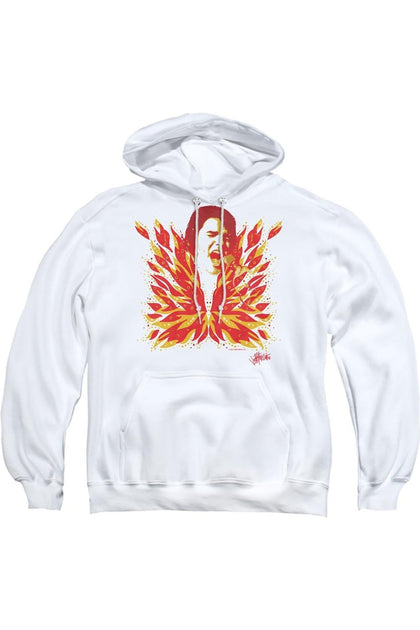 Gildan Elvis Presley His Latest Flame Hoodie White Small 2