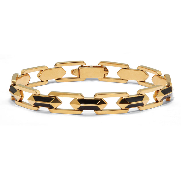Palm Men's Link Bracelet Gold 8-inch 2