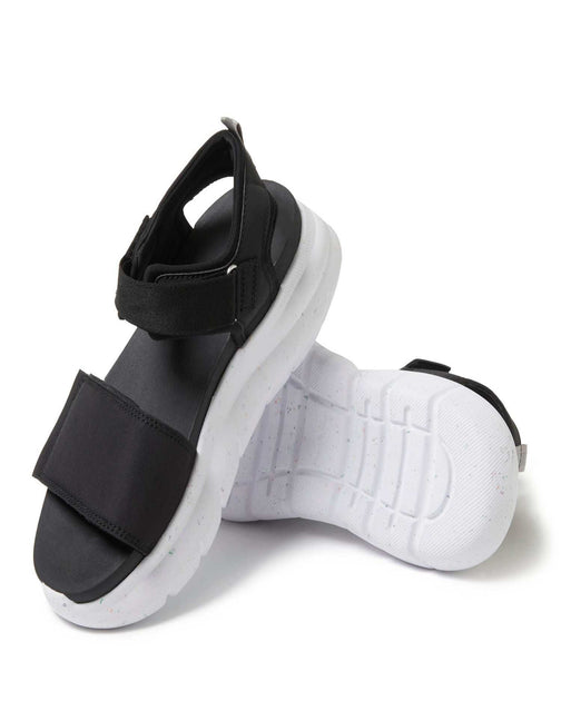 Dearfoams Odell Platform Sandal Black 7 4