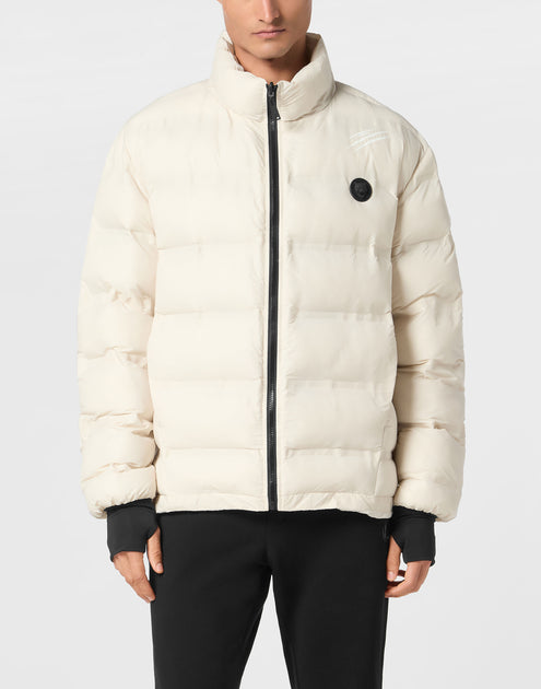 Plein Sport Lightweight Zipped Jacket Scratch Beige Medium 4