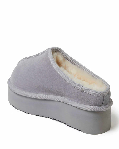 Fireside by Dearfoams Queenstown Shearling Platform Clog Multi US 6 4