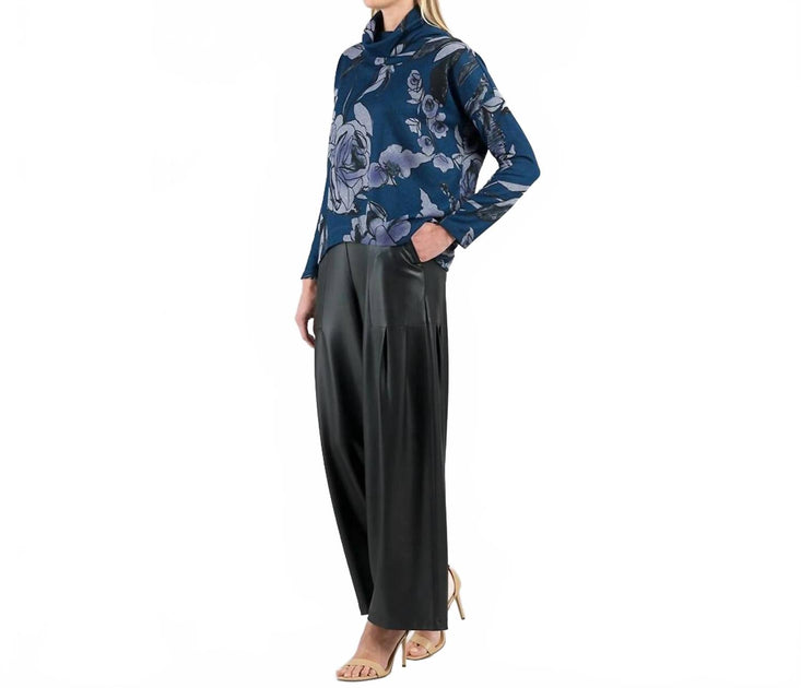 Clara Sunwoo Rose Sketch Rollkragenpullover Blau Groß 3