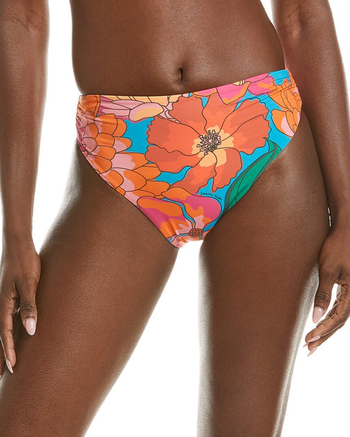 FARM Rio Spring Affair High Waist Bikini Bottom Multi Small 2