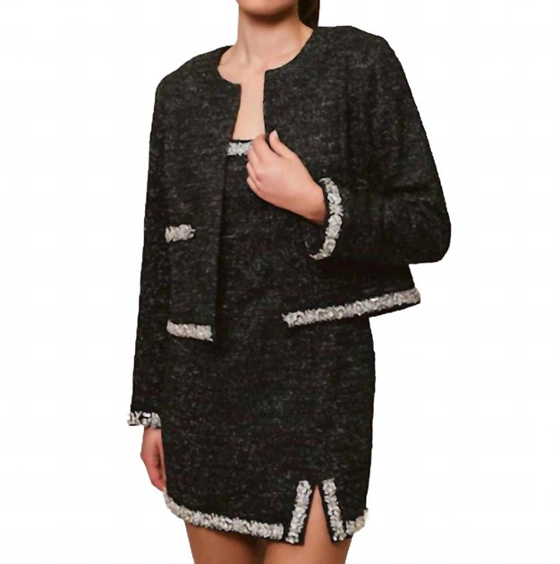 Hutch Leva Tweed Jacket Grey Small 3