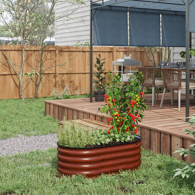 Hivvago carré potager galvanisé 4