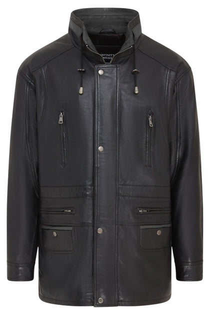 Infinity Winnipeg Men Leather Parka Brown XSmall 2