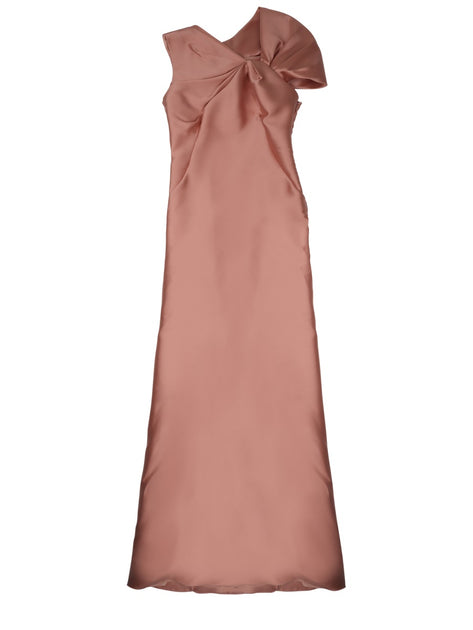 Alberta Ferretti Mikado Long Dress Brown EU 42 2