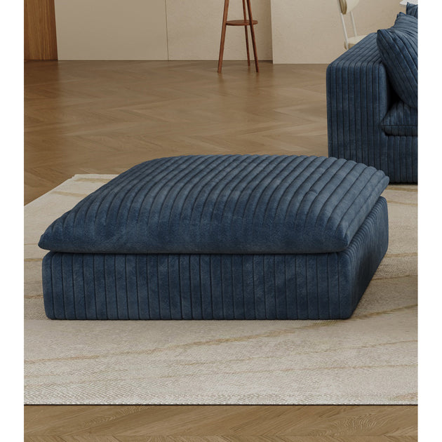 Streamdale Cloud Corduroy Sofa Blue 2