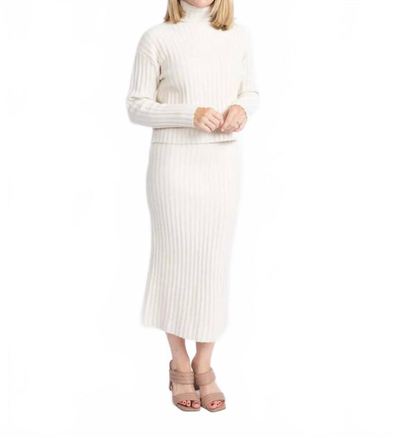 Sadie & Sage Cosette Midi Skirt White Small 2