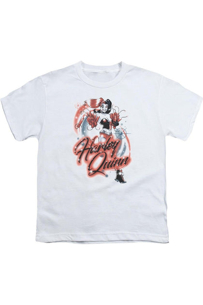 Gildan Batman Harley Airbrush T-Shirt White Small 2
