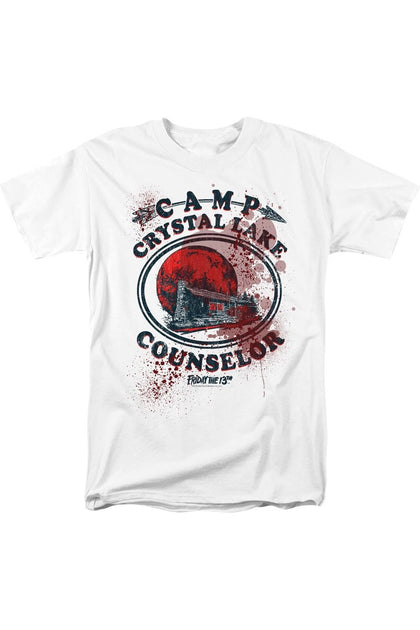 Gildan Friday the 13th Camp Counselor Victim T-Shirt White Small 2