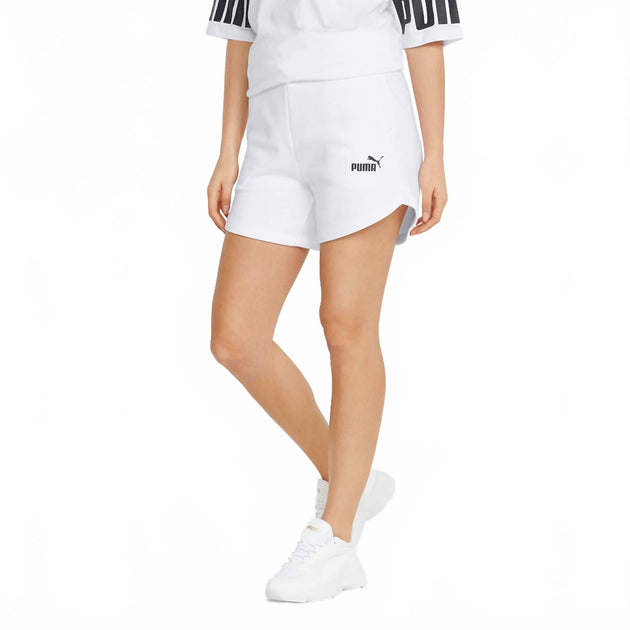 Puma Ess 5 Inch High Waist Shorts White Small 2