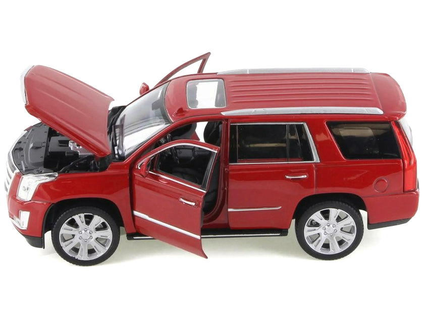 Welly 2017 Cadillac Escalade Red Metallic 1/24 Diecast Model Car 3