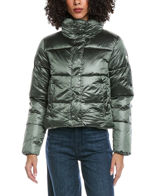 Noize Crop Puffer Jacket Green Small 2