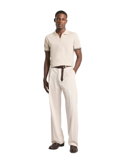 FAY Pique Polo Ivory Multi Small 3