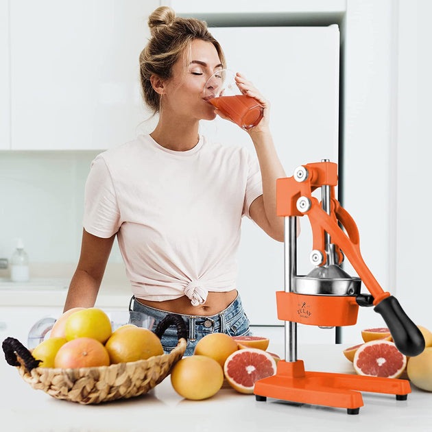 Zulay Kitchen Manual Orange Juicer and Lime Squeezer Press Stand Grey 3
