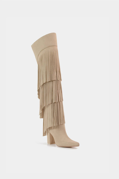 Dantelle Apparel Vespa Tall Boots Beige US 8 2