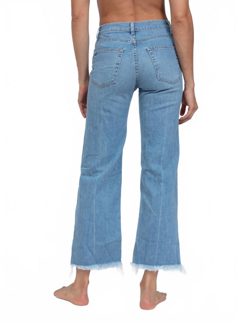 ASKK NY Women's Crop Wide Leg Jeans Blue 28 3