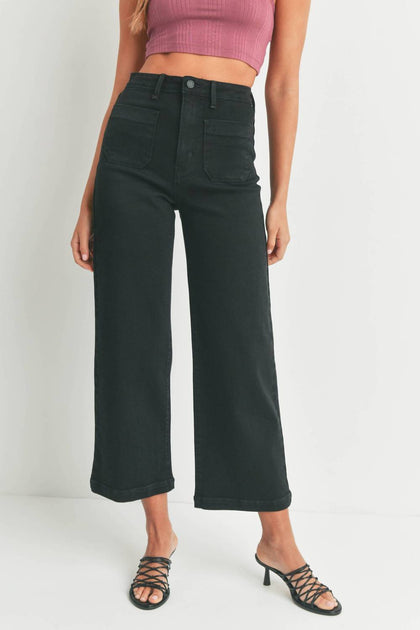 JUST BLACK DENIM Patch Pocket Jeans Black 24 3