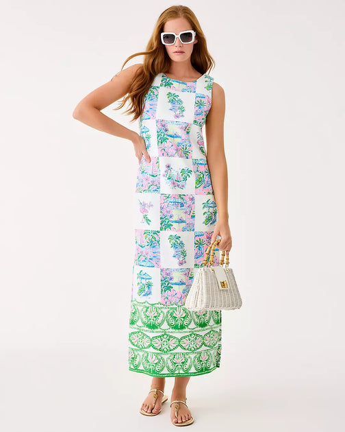 Lilly Pulitzer Dee Stretch Maxi Shift Dress Multi US 0 2