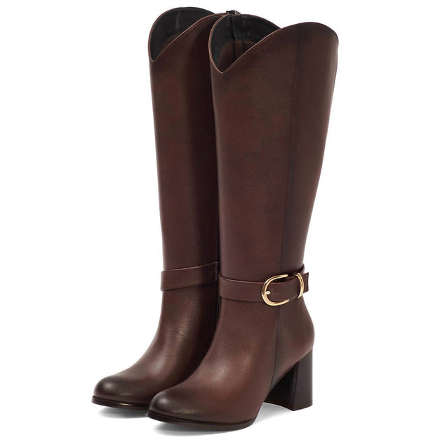 Andrea Tall Riding Boots Brown US 7 5