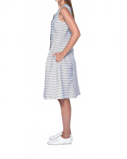 Simply Mila Lisbon Sleeveless Dress Blue Small 4