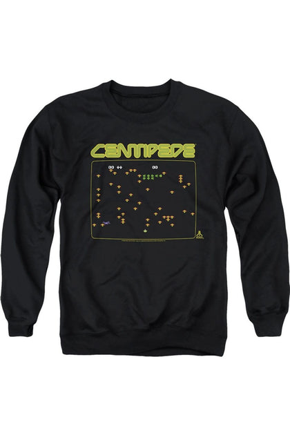 Gildan Atari Centipede Screen Crewneck Sweatshirt Black Large 2