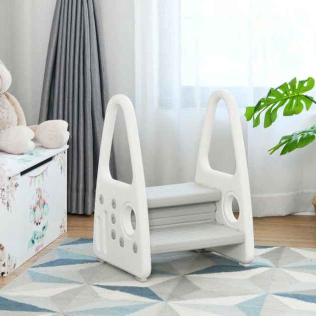 Hivvago Kids Step Stool Learning Helper Gray 2