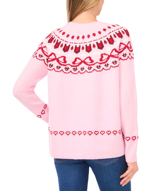 CeCe Pullover mit Schleife und Fair Isle Muster Pink XLarge 3