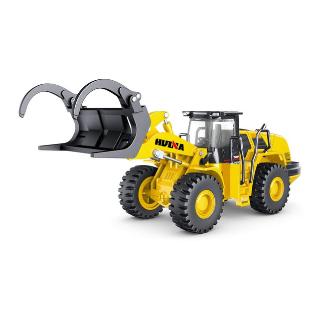 Huina Timber Grab Static Die-Cast Model Yellow 1:50 2