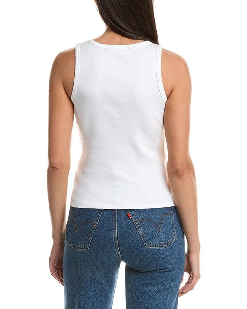 Pro-Ject Social T Cheers! Embroidered Rib Tank White Large 3
