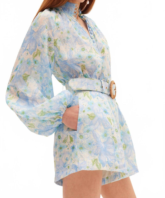 Kate Ford Poinsettia Dream Shorts Blue Medium 3