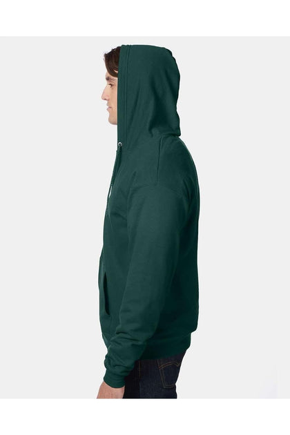 Hanes Ecosmart Full-Zip Hooded Sweatshirt Green Medium 4