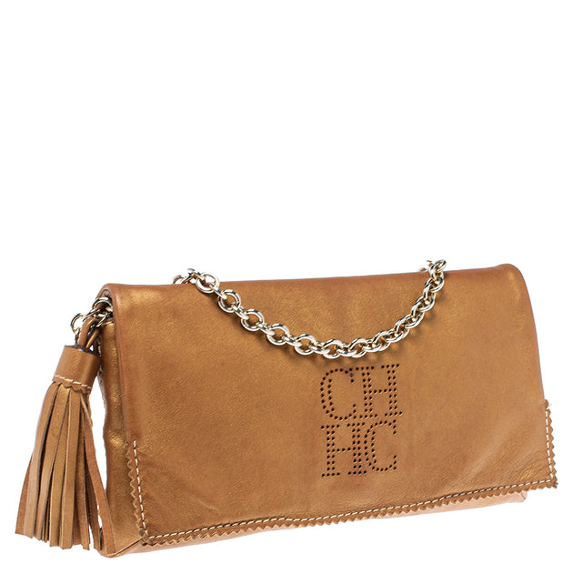Carolina Herrera Chain Shoulder Bag Brown 4