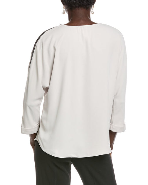 Joseph Ribkoff Dolman Sleeve Blouse White US 12 3