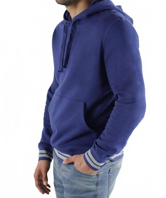 JACHS NEW YORK Soft Touch Varsity Hoodie Blue Large 2