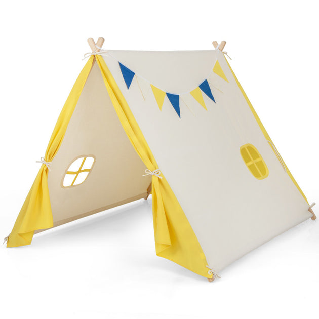 Hivvago Kids Play Tent Yellow 2