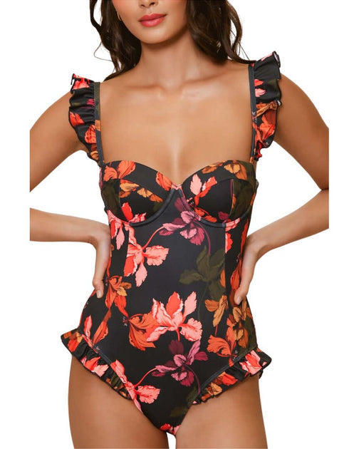 Hutch McKenzie One-Piece Swimsuit Navy Multicolor Large 2
