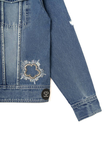 Sasha+Z Denim Jacket Blue Small 4