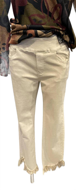 Ethyl Pull On Ankle Pants Beige US 14 2