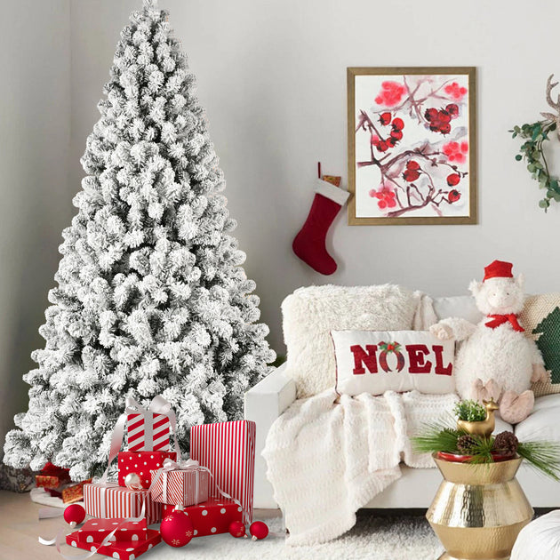 Streamdale 6ft Flocked Pre-Lit Christmas Tree 4