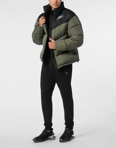 Plein Sport Puffer Jacket Beige Small 3