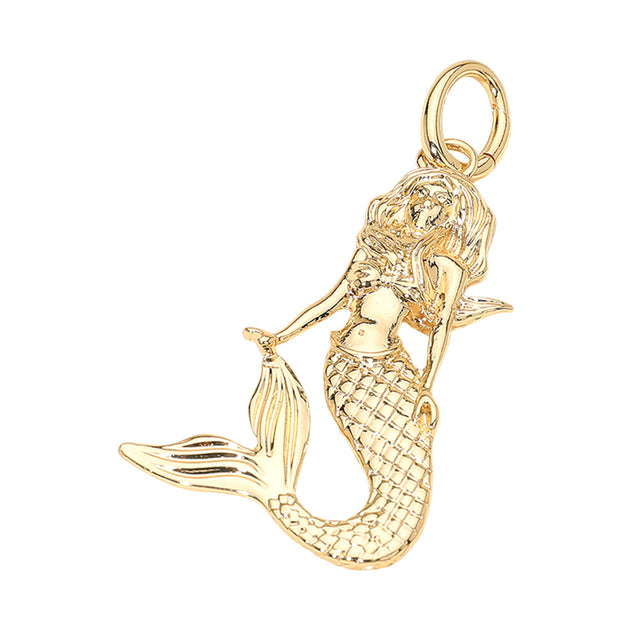 FASHNZFAB Mermaid Pendant Charm Silver One Size 3